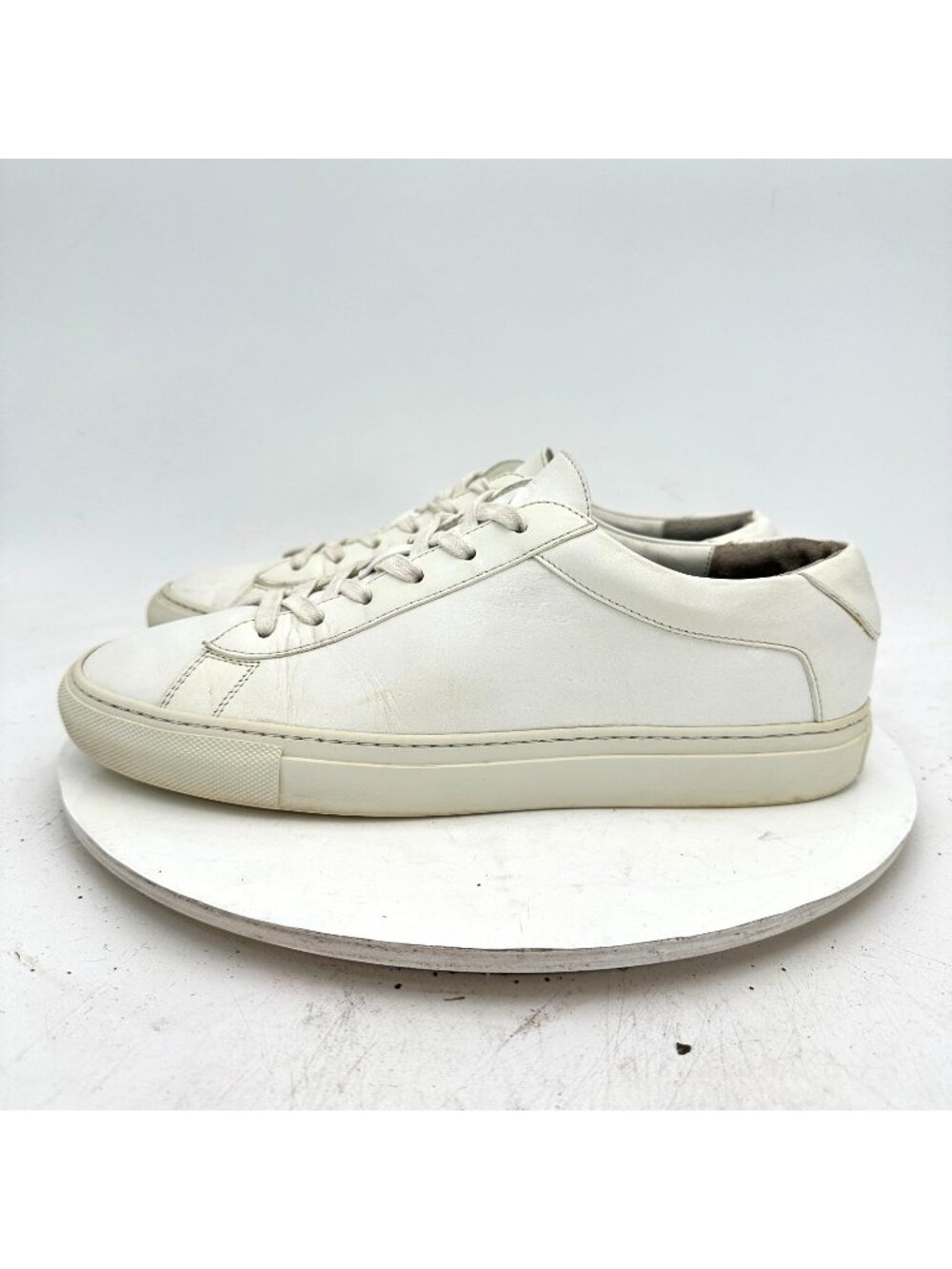 Koio Capri Men Size US 8 EU 41 Triple White Leather Low Top Casual Shoes